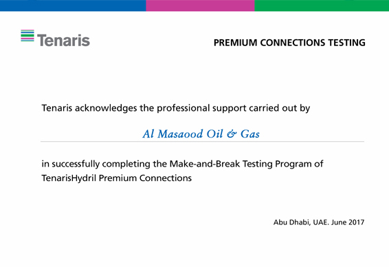 Al Masaood Oil & Gas awarded by Tenaris